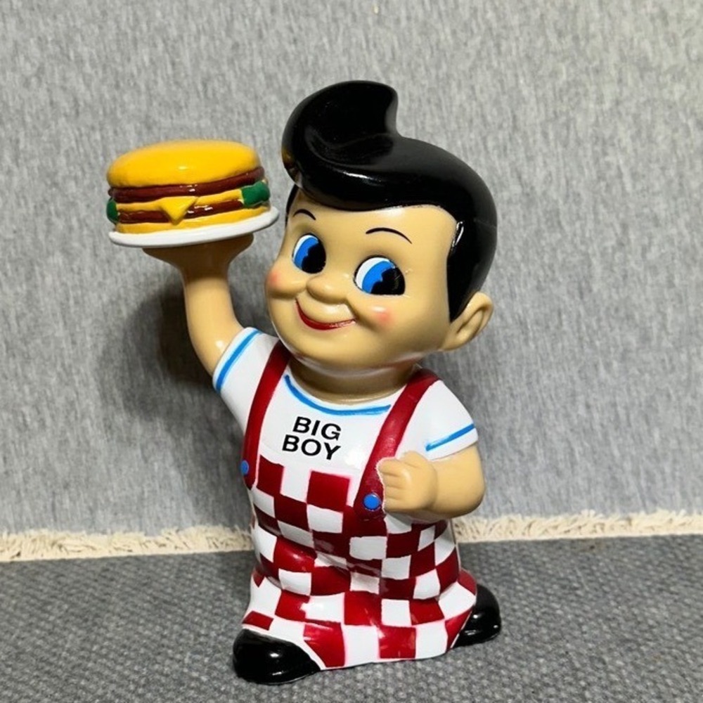Vtg Bobs Big Boy Vinyl Coin Bank Restaurant Mascot Collectible 7.5 Incc
